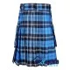 Ramsay Blue Hunting Tartan Kilt Scottish Utility Kilt with Cargo Pockets