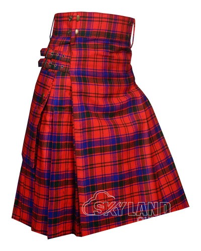 Robertson Red Tartan Utility Kilt for Men – Scottish Cargo Pockets Kilt