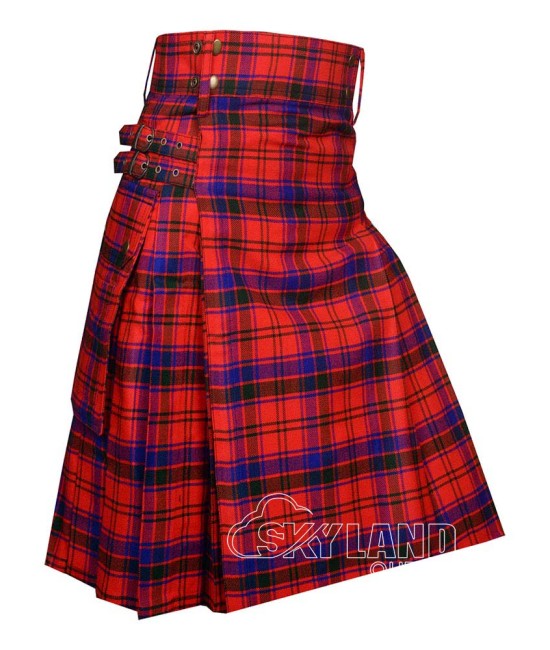 Robertson Red Tartan Utility Kilt for Men – Scottish Cargo Pockets Kilt Robertson Red Tartan Utility Kilt for Men – Scottish Cargo Pockets Kilt