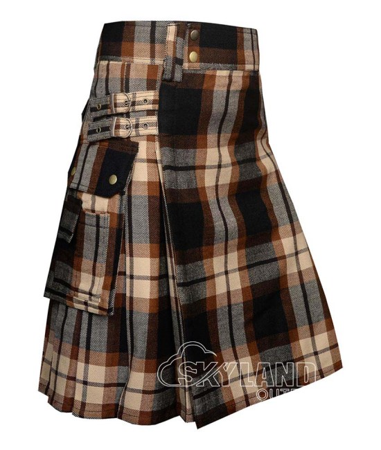 Rose Ancient Tartan Utility Kilt for Men – Scottish Cargo Pockets Kilt Rose Ancient Tartan Utility Kilt for Men – Scottish Cargo Pockets Kilt