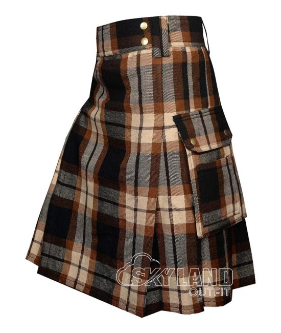 Rose Ancient Tartan Utility Kilt for Men – Scottish Cargo Pockets Kilt Rose Ancient Tartan Utility Kilt for Men – Scottish Cargo Pockets Kilt