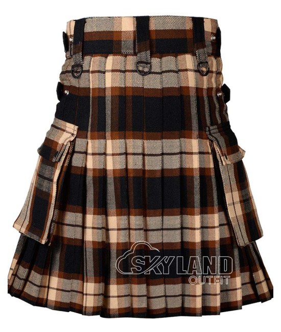 Rose Ancient Tartan Kilt Scottish Utility Kilt with Cargo Pockets Rose Ancient Tartan Kilt Scottish Utility Kilt with Cargo Pockets