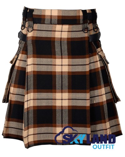 Rose Ancient Tartan Kilt Scottish Utility Kilt with Cargo Pockets Rose Ancient Tartan Kilt Scottish Utility Kilt with Cargo Pockets