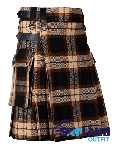 Rose Ancient Tartan Kilt Scottish Utility Kilt with Cargo Pockets Rose Ancient Tartan Kilt Scottish Utility Kilt with Cargo Pockets