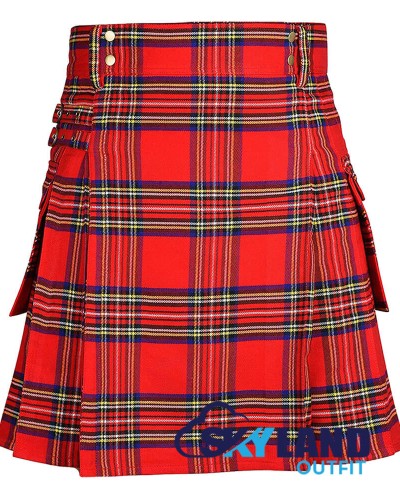 Royal Stewart Tartan Utility Kilt Scottish Kilt with Cargo Pockets