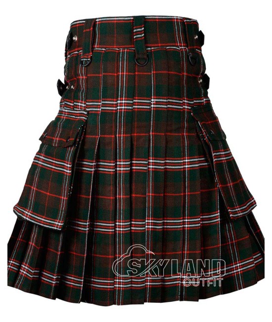 Hunting Scott Tartan Kilt Scottish Utility Kilt with Cargo Pockets