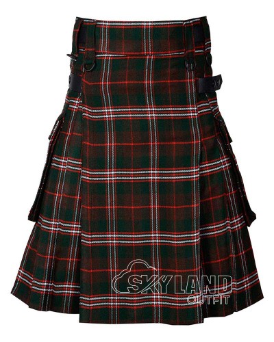 Hunting Scott Tartan Kilt Scottish Utility Kilt with Cargo Pockets