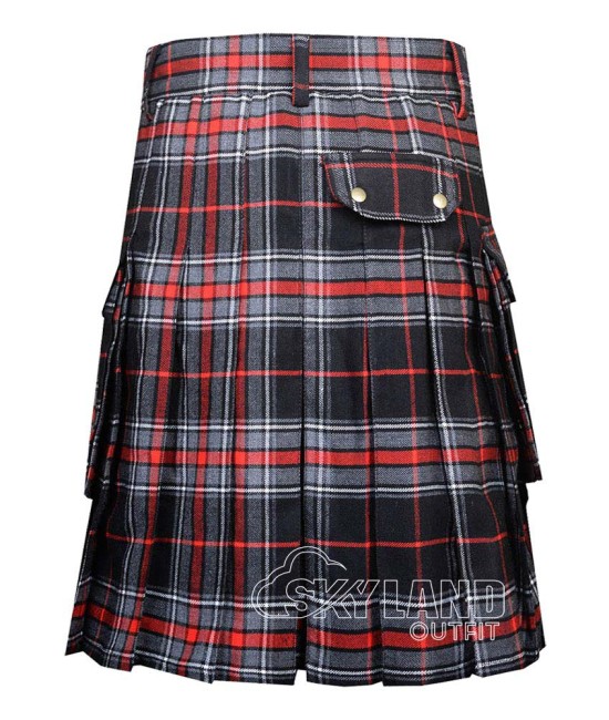 Spirit of Bruce Tartan Utility Kilt for Men – Scottish Cargo Pockets Kilt
