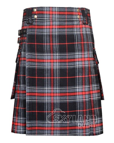 Spirit of Bruce Tartan Utility Kilt for Men – Scottish Cargo Pockets Kilt