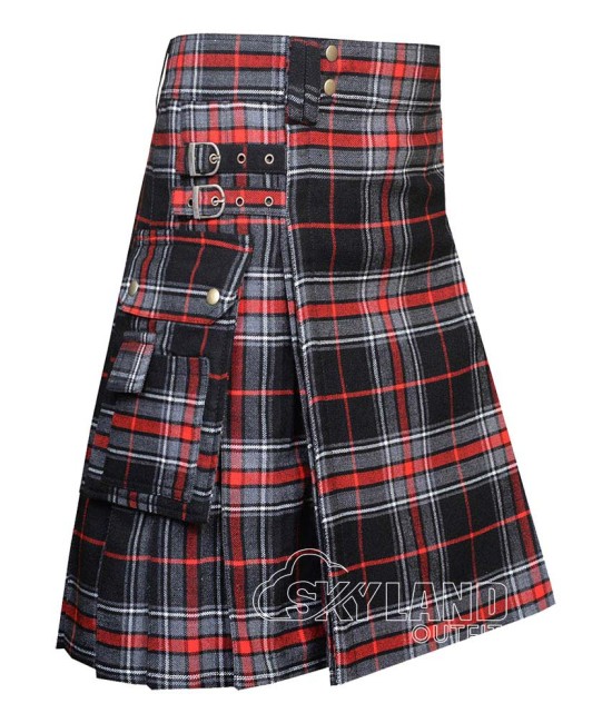 Spirit of Bruce Tartan Utility Kilt for Men – Scottish Cargo Pockets Kilt