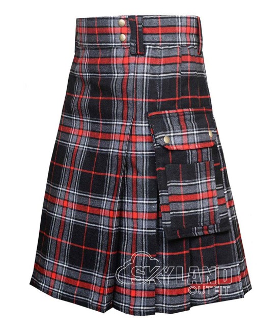 Spirit of Bruce Tartan Utility Kilt for Men – Scottish Cargo Pockets Kilt
