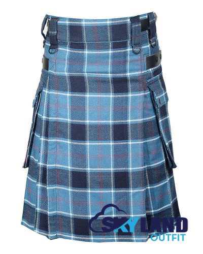 US Navy Tartan Kilt Scottish Utility Kilt with Cargo Pockets