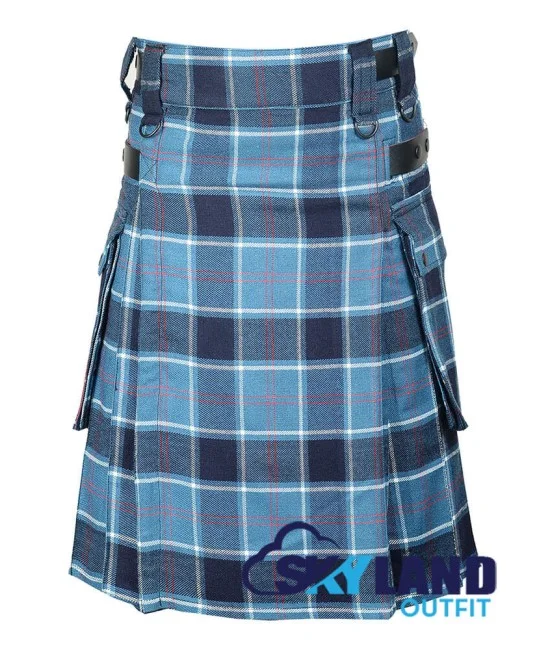 US Navy Tartan Kilt Scottish Utility Kilt with Cargo Pockets US Navy Tartan Kilt Scottish Utility Kilt with Cargo Pockets