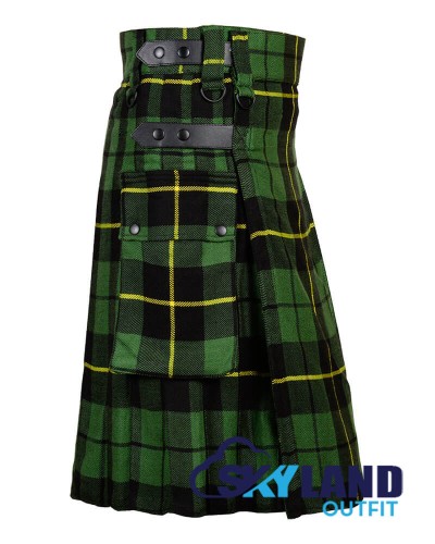 Wallace Hunting Tartan Kilt Scottish Utility Kilt with Cargo Pockets Wallace Hunting Tartan Kilt Scottish Utility Kilt with Cargo Pockets
