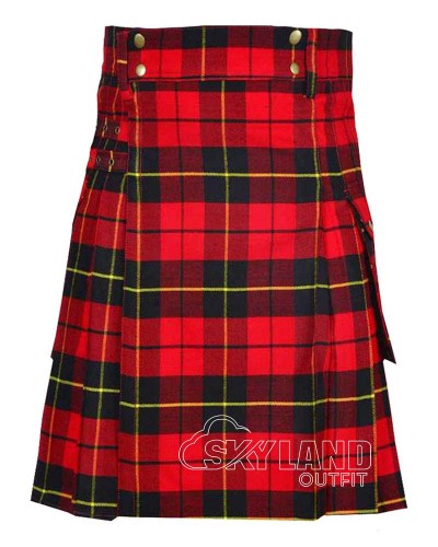 Wallace Tartan Utility Kilt for Men – Scottish Cargo Pockets Kilt