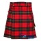 Wallace tartan kilt utility Scottish kilt with adjustable leather straps