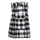 White Black Rob Roy Tartan Kilt Scottish Utility Kilt with Cargo Pockets