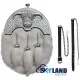 Highlander Full Dress Kilt Sporran – Cowhead Design, Silver Cantle & Cowhide Leather