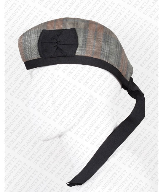Traditional Scottish Glengarry Hat Black Watch Weathered Highlander Accessories