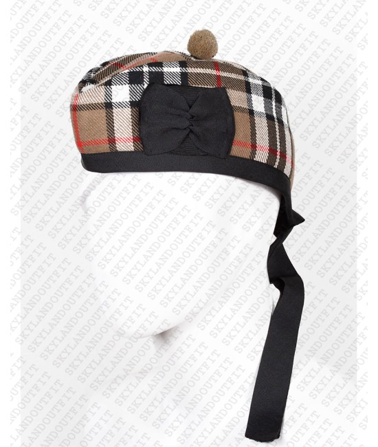 Traditional Scottish Glengarry Hat Camel Thompson Highlander Accessories