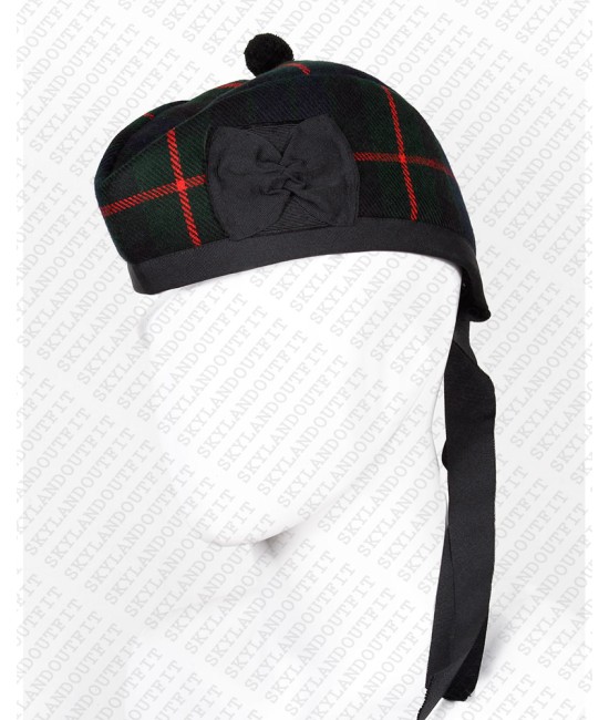 Traditional Scottish Glengarry Hat Gunn Tartan Highlander Accessories