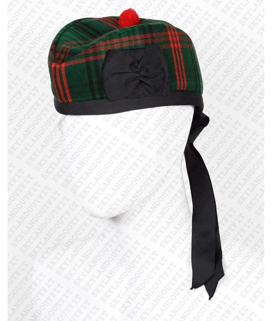Traditional Scottish Glengarry Hat Rose Hunting Highlander Accessories