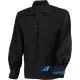 Jacobite ghillie kilt shirt black cotton Jacobean full sleeve shirt
