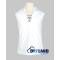 Jacobite Ghillie Kilt Shirt White Cotton Jacobean Sleeveless Shirt