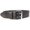 Gents Double Prong Black Leather Kilt Belt