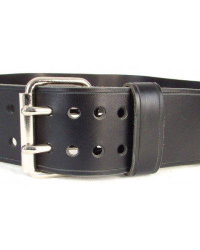Gents Double Prong Black Leather Kilt Belt Gents Double Prong Black Leather Kilt Belt