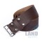 Medieval Knot Embossed Brown Leather Double Prong Kilt Belt