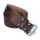 Rampant lion Embossed Brown Leather Double Prong Kilt Belt Rampant lion Embossed Brown Leather Double Prong Kilt Belt