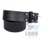 Rampant lion Embossed Black Leather Double Prong Kilt Belt