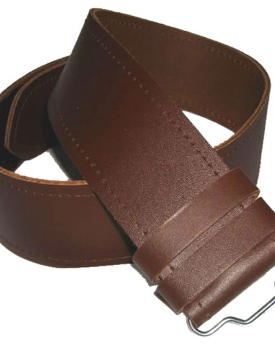 Gents Simple Plain Brown Leather Kilt Belt Gents Simple Plain Brown Leather Kilt Belt