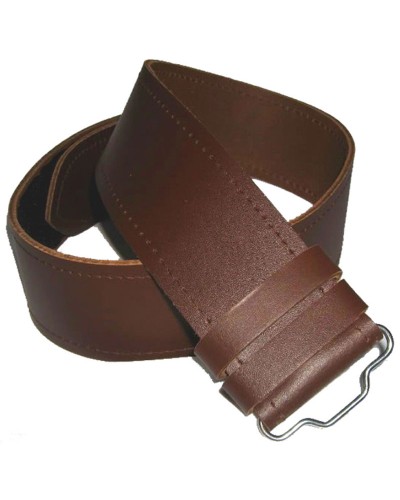 Gents Simple Plain Brown Leather Kilt Belt Gents Simple Plain Brown Leather Kilt Belt