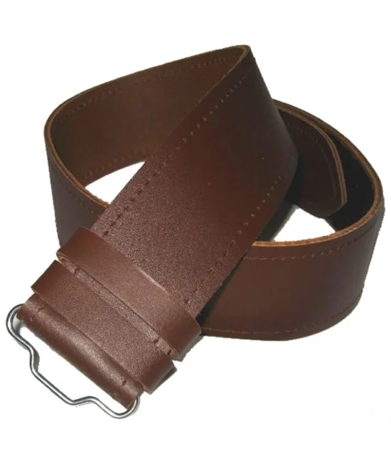 Gents Simple Plain Brown Leather Kilt Belt Gents Simple Plain Brown Leather Kilt Belt