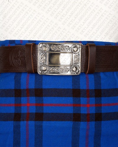 Medieval knot Embossed Brown Leather Traditional Kilt Belt Medieval knot Embossed Brown Leather Traditional Kilt Belt