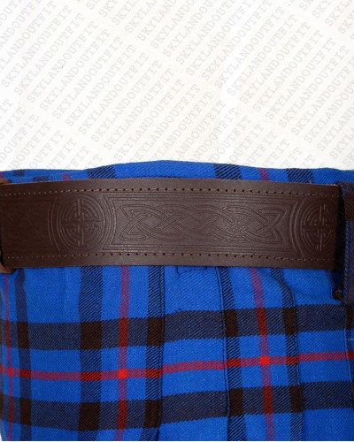 Medieval knot Embossed Brown Leather Traditional Kilt Belt Medieval knot Embossed Brown Leather Traditional Kilt Belt