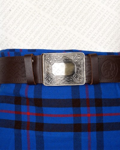 Rampant Lion Embossed Brown Leather Traditional Kilt Belt Rampant Lion Embossed Brown Leather Traditional Kilt Belt