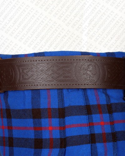 Rampant Lion Embossed Brown Leather Traditional Kilt Belt Rampant Lion Embossed Brown Leather Traditional Kilt Belt
