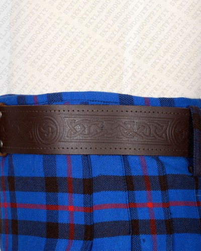 Trinity Knot Embossed Brown Leather Traditional Kilt Belt Trinity Knot Embossed Brown Leather Traditional Kilt Belt