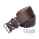 Thistle Embossed Brown Leather Double Prong Kilt Belt