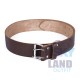 Thistle Embossed Brown Leather Double Prong Kilt Belt