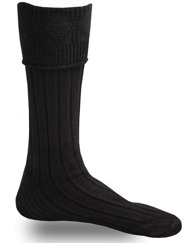Scottish Kilt Hose Socks | Highland Wear Kilt Accessories in Black Scottish Kilt Hose Socks | Highland Wear Kilt Accessories in Black