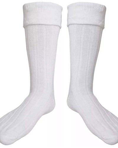 Skyland Outfit Scottish White Kilt Hose Socks | Highland Wear Kilt Accessories Skyland Outfit Scottish White Kilt Hose Socks | Highland Wear Kilt Accessories