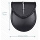 Premium Quality Black Leather Scottish Sporran Hand Engraved