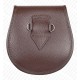 Brown leather Scottish kilt sporran with premium quality leather