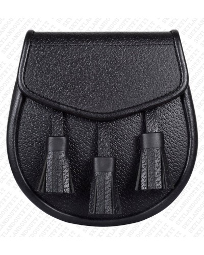 Black Leather Scottish Kilt Sporran with Premium Quality Leather Black Leather Scottish Kilt Sporran with Premium Quality Leather