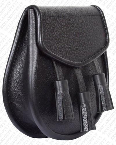 Black Leather Scottish Kilt Sporran with Premium Quality Leather Black Leather Scottish Kilt Sporran with Premium Quality Leather