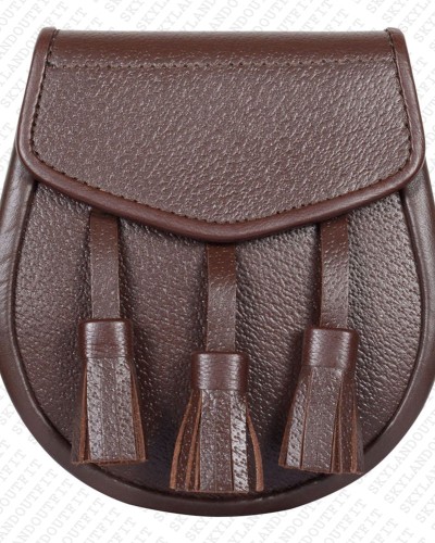 Brown leather Scottish kilt sporran with premium quality leather Brown leather Scottish kilt sporran with premium quality leather